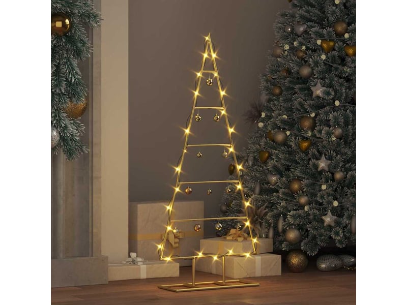  Sapin de noël - arbre de noël en métal doré 90 cm acier peint par poudre  - Conforama D