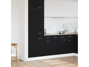 Meuble de rangement cuisine, armoire suspendue chêne noir 30x46x81,5cm
