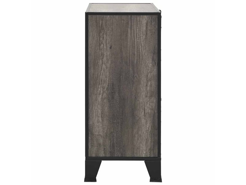  Armoires de rangement 2 pcs gris 72x36x82 cm métal et mdf  - Conforama E