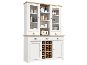 Buffet 1 porte(s)  5 tiroir(s)   - 120 cm coloris blanc 