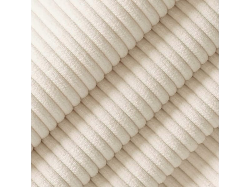  Lit coffre 180 × 200 cm en velours côtelé beige et blanc, liseuse orientable 360°, usb-c et sommier à lattes Fay Lum - Conforama E