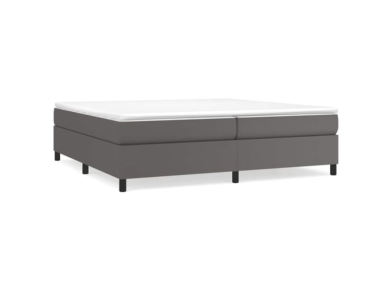 Lit double- lit adulte -  cadre de lit à lattes gris 200x200 cm similicuir  - Conforama A