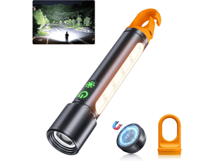 Magnetic rechargeable flashlights,2000lm 5000mah high lumens flashlight with 9 modes,waterproof, adjustable,powerful