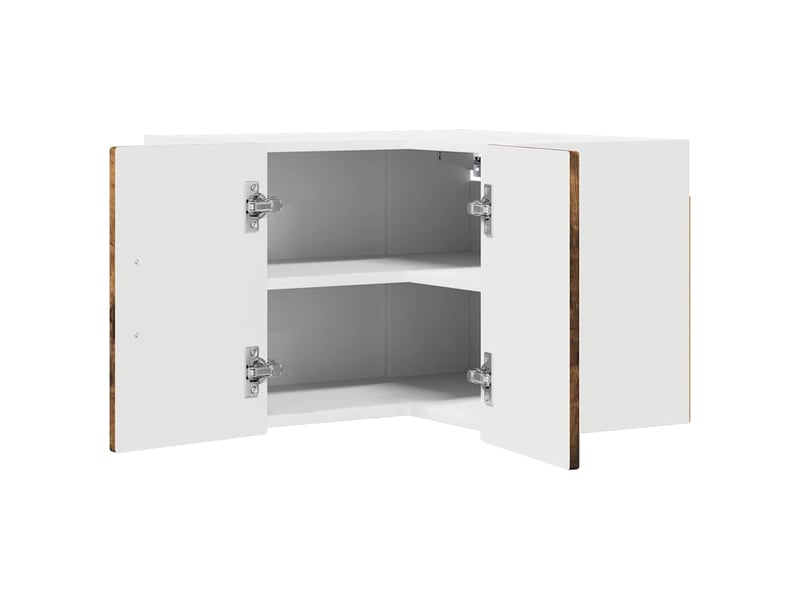 Meuble mural de cuisine, armoire d'angle cuisine porto chêne fumé 57x57x40cm - Conforama E