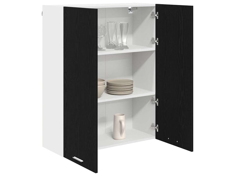  Meuble de rangement, armoire suspendue chêne noir 80x31x100cm bois d'ingénierie shl1932  - Conforama C