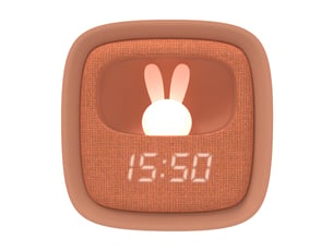 Réveil multifonctions et veilleuse MOB BILLY CLOCK chocolat