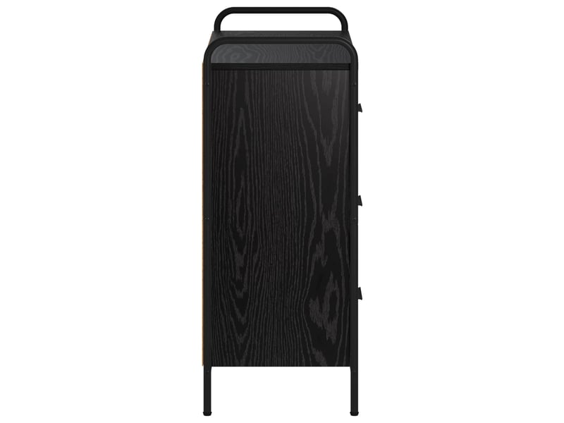 Buffet salon, buffet de rangement chêne noir 97x33x81 cm bois d'ingénierie shl41618 - Conforama E