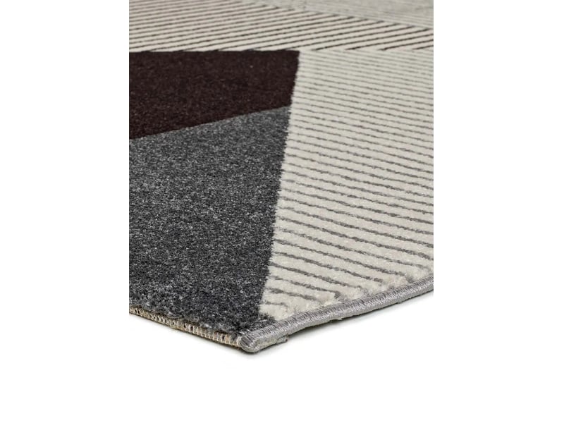 Tapis atticgo gladys rectangulaire gris et moutarde - 100% polypropylène 12138 - Conforama E