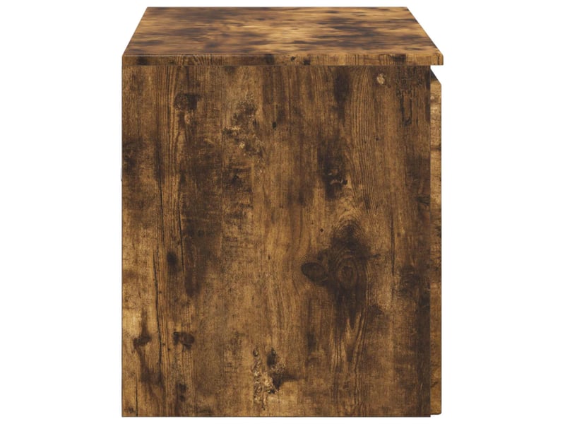  Cabinet salle de bain mural, meuble de rangement chêne fumé 62.5x44.5x50 cm  - Conforama D