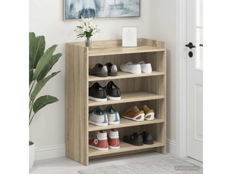  Meuble à chaussures, armoire à chaussures chêne sonoma 73,5x36x92 cm  - Conforama B