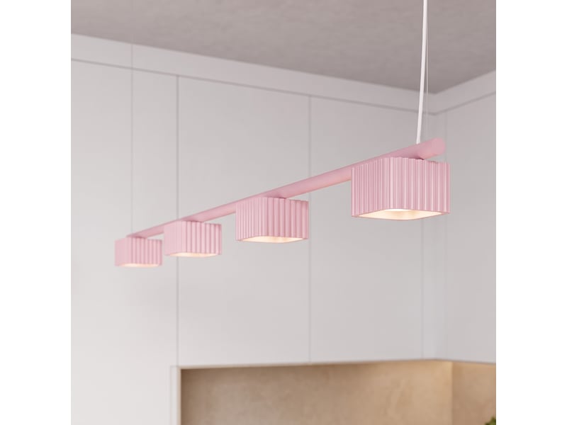 Lustre riff 4 rose gx53 aluminium moderne 208x122x10cm SL.3104 - Conforama D