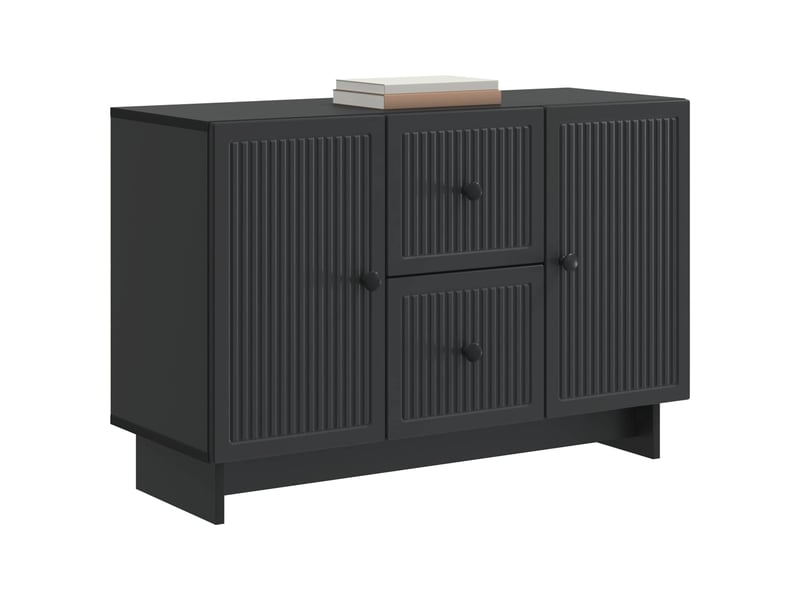Buffet - bahut - meuble de rangement avec tiroir noir 89 x 34,5 x 60 cm bois d'ingénierie - Conforama C