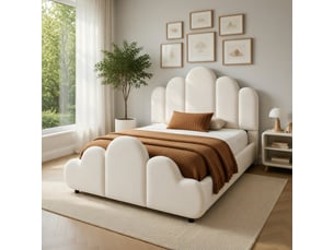 Lit simple 90x200 cm <strong></strong> <strong></strong> coloris beige