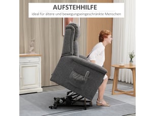Fauteuil relax électrique  RAELUNYI Cuir / Tissu noir