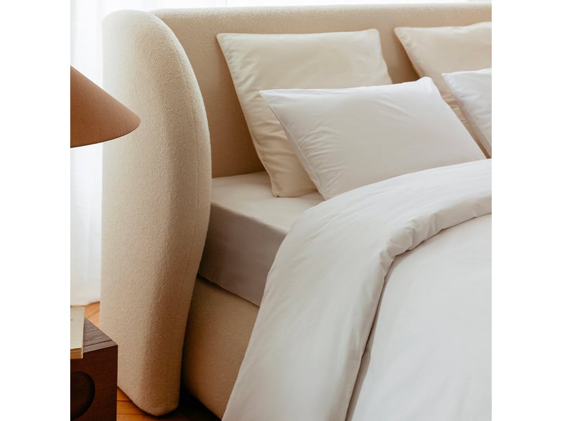 Taies d'oreillers satin de coton blanc TOSTBLANC65 - Conforama B