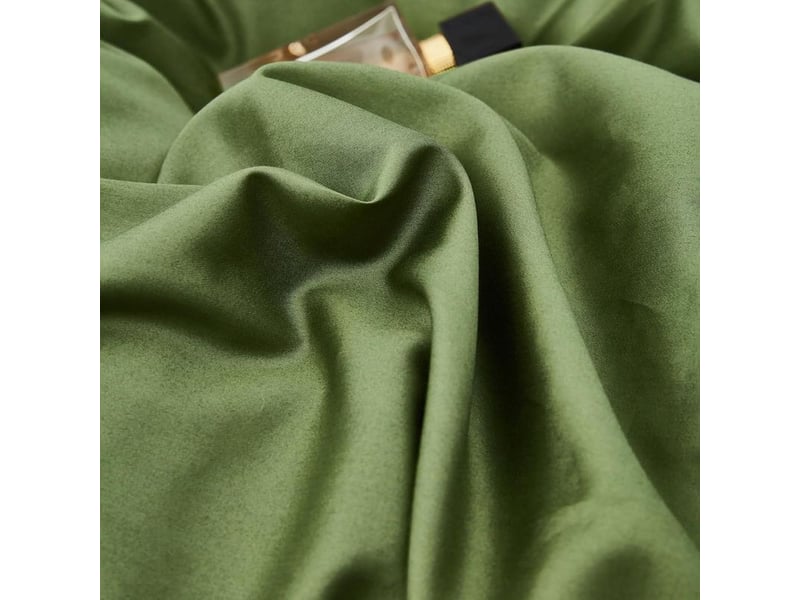  3 pièces housse de couette,  coton satin, 240x260 cm, taies d'oreiller 65x65 cm, fermeture éclair, vert olive, chambre 2 personnes  - Conforama B