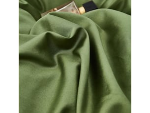 3 pièces housse de couette, coton satin, 240x260 cm, taies d'oreiller 65x65 cm, fermeture éclair, vert olive, chambre 2 personnes