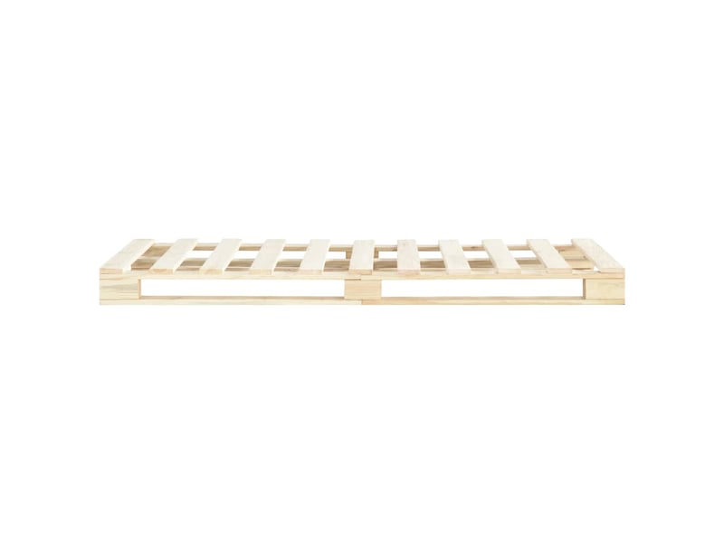  Lit double- lit adulte -  cadre de lit de palette sans matelas bois pin massif 120x200 cm  - Conforama C