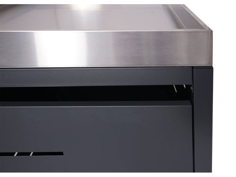  Cache poubelle simple avec bac à plantes 125x69x84 cm acier galvanisé acier inoxydable extensible anthracite 04_0005709  - Conforama E