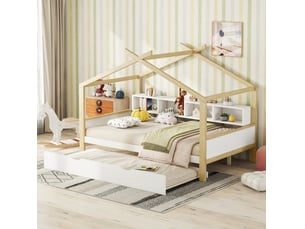 Lit 2 places 140x200 cm ELVMI coloris blanc