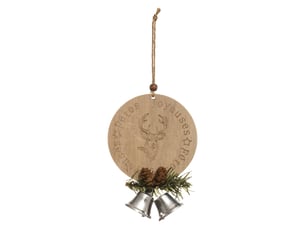 Sujet de noël boule plate cloche