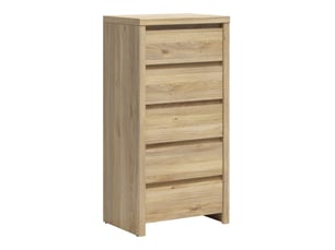 Chiffonnier 5 tiroir(s)      coloris naturel largeur 40.5 cm hauteur 112.5 cm