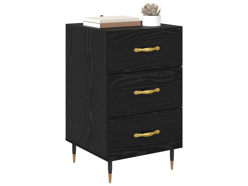  Table de chevet - cabinet de chevet - table de nuit chêne noir 40 x 40 x 66 cm bois d'ingénierie  - Conforama B