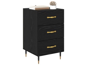 Table de chevet - cabinet de chevet - table de nuit chêne noir 40 x 40 x 66 cm bois d'ingénierie