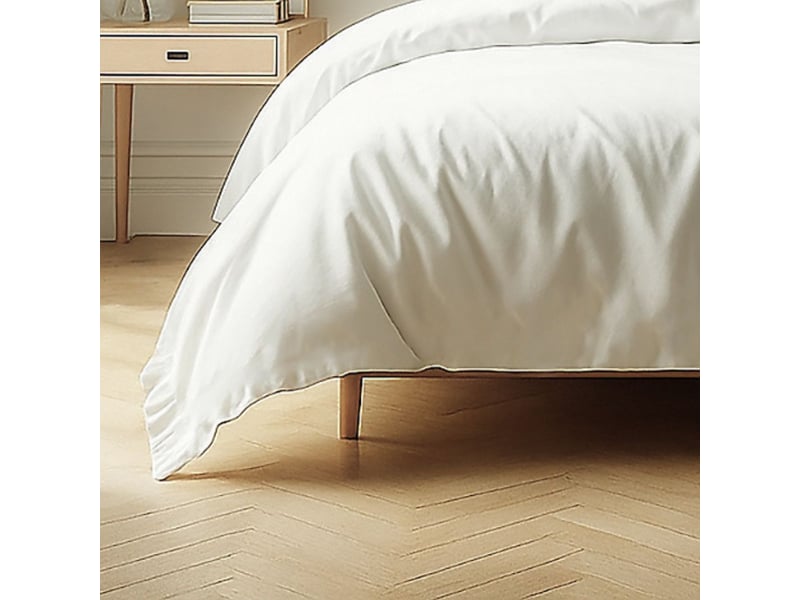  Parure housse de couette 240x220cm + 2 taies 100% coton blanc - vitalia VITALIA - Conforama C