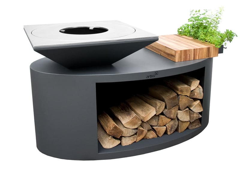  Brasero g3 graphite plaque acier carbone - artiss  - Conforama C