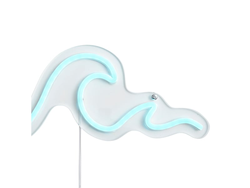  Néon mural bleu avec led - wave  - Conforama D