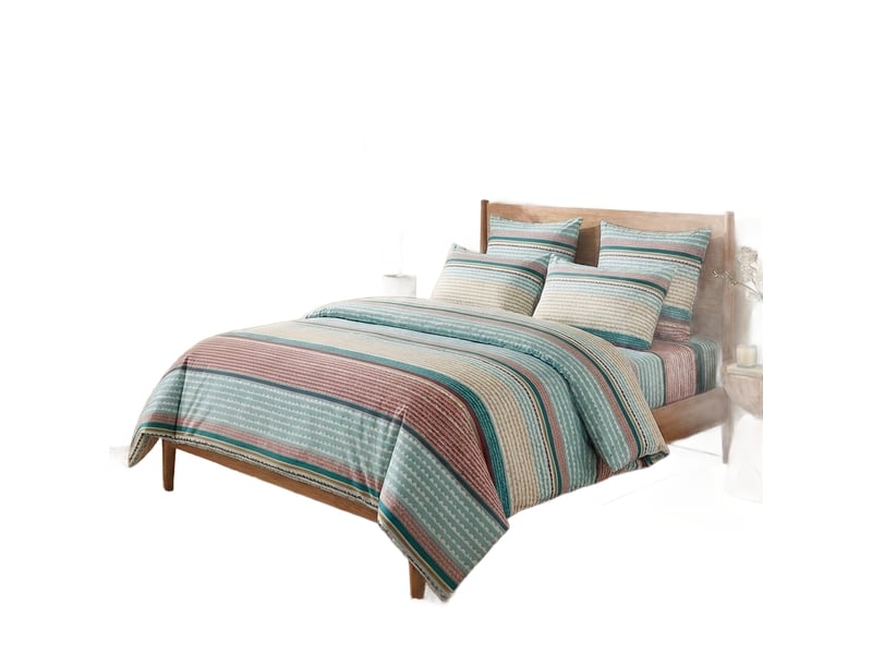  Parure de lit 220x240 cm coton scandi stripes PD25479 - Conforama A