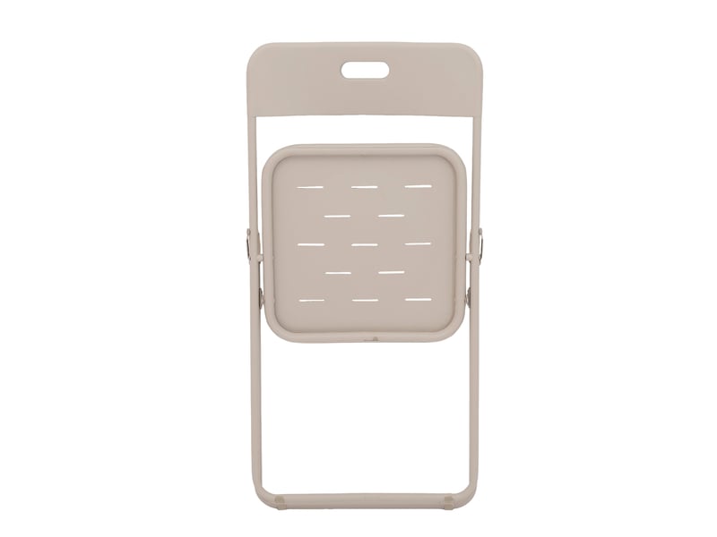 Salon de jardin bistrot pliant,3 pièces avec 2 chaises et table,acier,beige - Conforama E