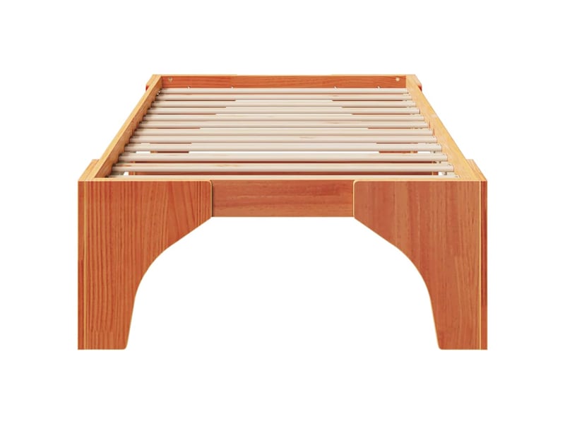  Lit simple- lit adulte -  cadre de lit marron 80 x 200 cm pin massif  - Conforama D