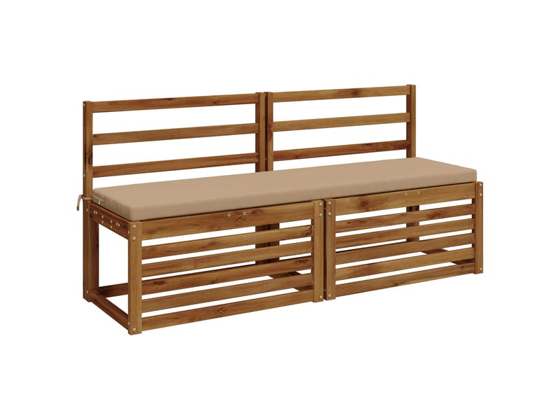  Lot de 2 coussins de banc, coussins d'assise soest 100 % polyester sable cf57436  - Conforama C