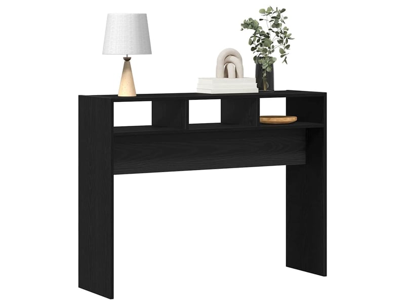  Table console - table d'appoint - table d' entrée chêne noir 105 x 30 x 80 cm bois d'ingénierie  - Conforama C