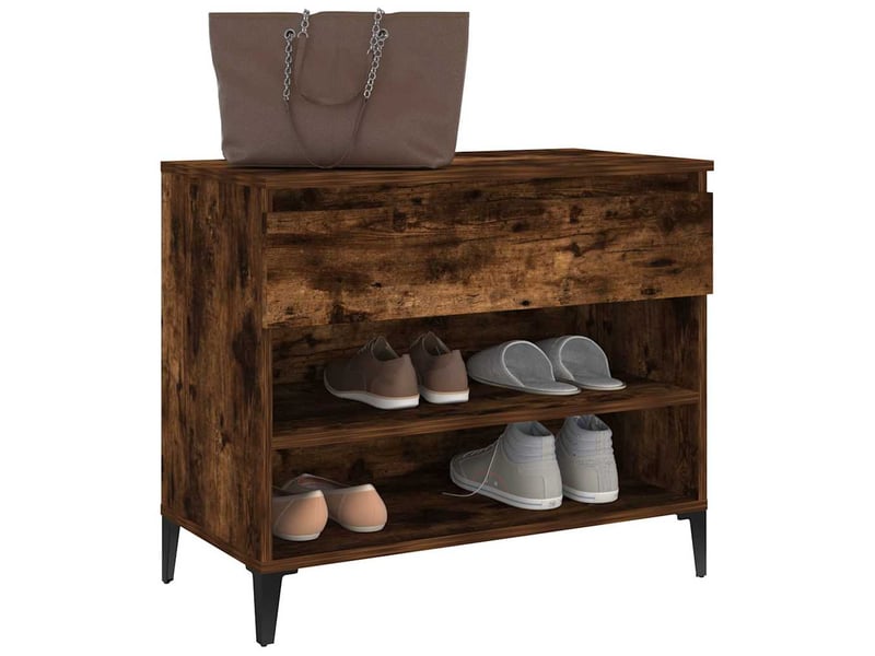  Meuble à chaussure | armoire à chaussures chêne fumé 70x36x60 cm bois d'ingénierie shl2763  - Conforama D