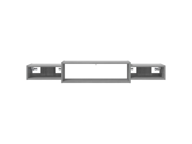  Meuble tv - banc tv - meuble de rangement mural montage mural sonoma gris 140 x 28 x 21 cm  - Conforama E