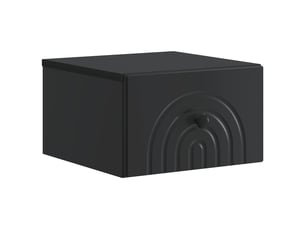 Table de chevet - cabinet de chevet - table de nuit mural avec tiroir noir 33 x 34,5 x 20 cm
