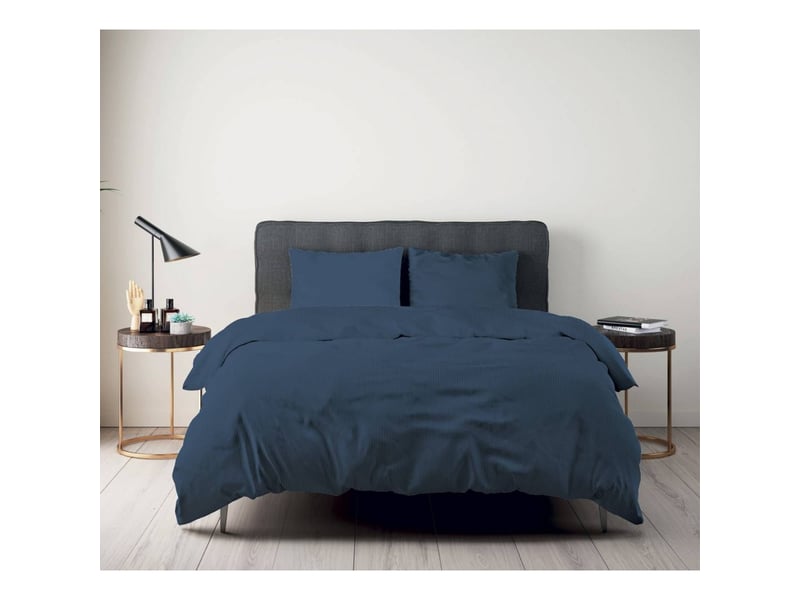  Housse de couette satin de coton versatin - marine - 240x260 3LL15.120.2426.MA - Conforama B