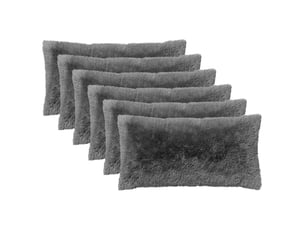 Lot de 6 coussins avec oreiller, coussins décoratifs heerlen vert clair fleece pv cf50922