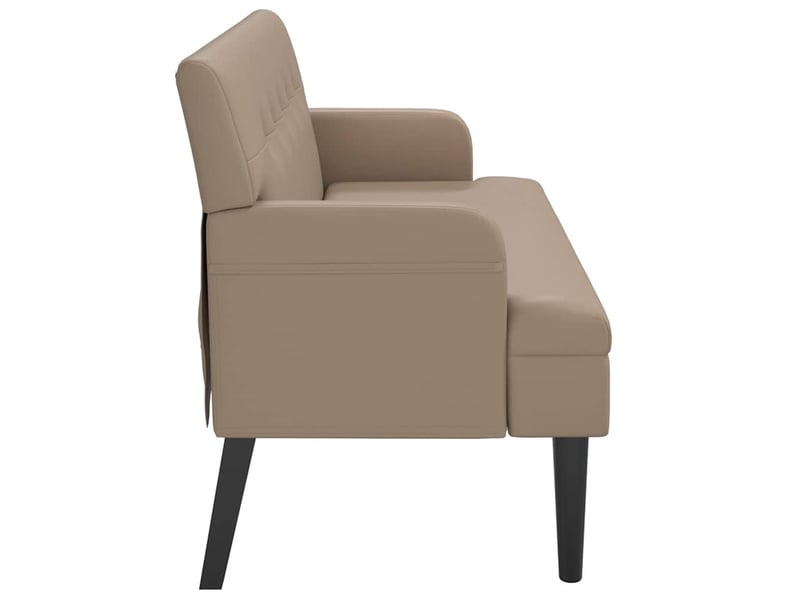 Canapé 2 places avec dossier cappuccino 112x65,5x75 cm similicuir - Conforama D