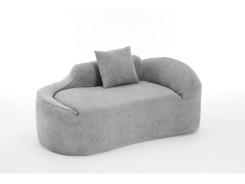  Méridienne convertible 155x96x65 cm gris clair  - Conforama E
