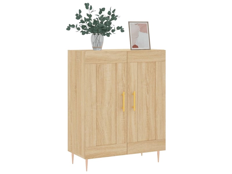  Buffet - bahut - meuble de rangement chêne sonoma 69,5x34x90 cm bois d'ingénierie  - Conforama C