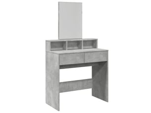 Coiffeuse 0 tiroir(s) Miroir  avec 0 tabouret(s) inclu(s)     coloris gris