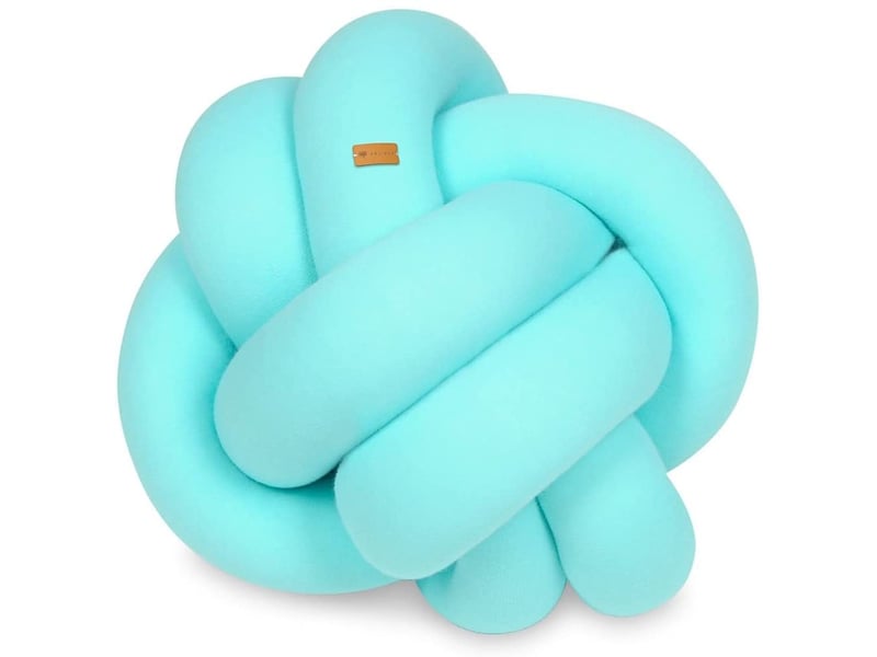  Coussin oreiller décoratif tresse turquoise 4260617 - Conforama A
