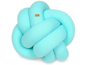 Coussin oreiller décoratif tresse turquoise