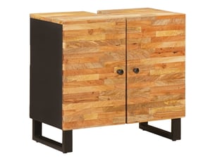 Meuble sous lavabo de salle de bain naturel 62 x 33 x 58 cm cf64920
