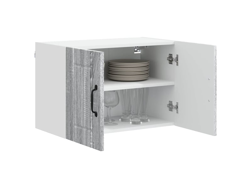 Meuble mural de cuisine | armoire de cuisine 2 pcs sonoma gris bois d'ingénierie shl8955 - Conforama C