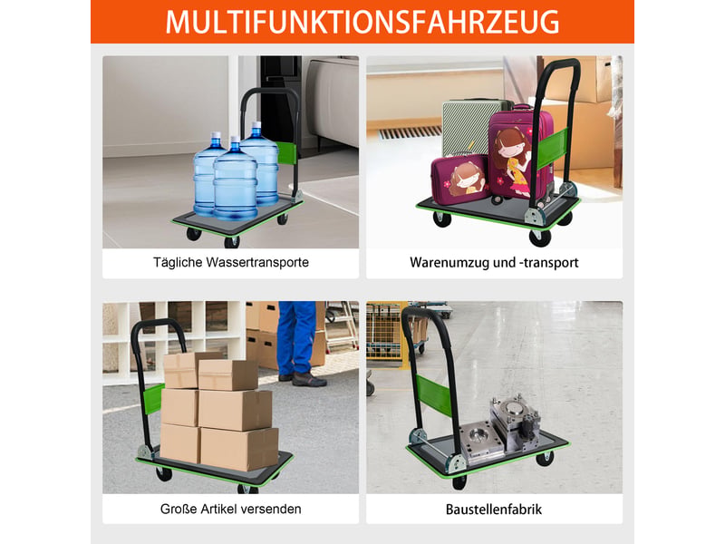  Chariot pliable - capacité de charge 150 kg - roues pivotantes 360° - dimensions 73x47x83 cm - poids 7.2 kg 73x47x83cm - Conforama D